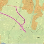Gambaran peta pembangunan Jalan Tol Tulungagung-Blitar-Kepanjen yang melewati Kabupaten Blitar.