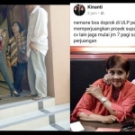 Agustina Amparwati saat mendatangi BLP dan postingan salah satu kolega Agustina di FB.
