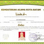 Contoh ijazah munaqasah TPQ. foto: ilustrasi/tpq-alfirdaus