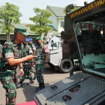 Brigjen TNI Terry Tresna Purnama, Dansatgas Pamwil memimpin langsung pelaksanaan apel gelar pasukan dalam rangka kesiapan pengamanan VVIP di lapangan A. Yani Makodam V/Brawijaya, Rabu (28/9/2022).