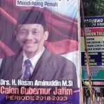 Baliho Hasan Aminuddin sebagai Cagub yang mulai banyak bertebaran.