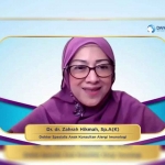 Dokter Spesialis Anak Konsultan Alergi Imunologi, Dokter Zahrah Hikmah dalam webinar Bicara Gizi 