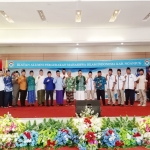 IKA PMII Kabupaten Nganjuk menggelar Musyawarah Cabang (Muscab) II dan Halal Bihalal dengan tema "Satu Barisan dan SatuJiwa Bergerak Dalam Peradaban", Rabu (25/5/2022).