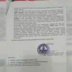 Surat rekomendasi Gakum kepada KLH. foto: YUDI EP/ BANGSAONLINE