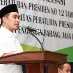 Wakil Wali Kota Pasuruan Adi Wibowo saat membuka Sosialisasi Perpres Nomor 12 Tahun 2021.