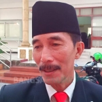 Sugeng Praptono memberikan keterangan usai dilantik mengantikan Glebot Catur Ariyanto.
