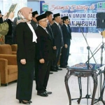 Wakil Bupati Malang Sanusi saat melantik dua direksi PDAM.