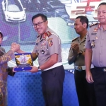 Wali Kota Risma saat peresmian ETLE atau e-Tilang bersama Kakorlantas Polri Irjen Pol Istiono dan Kapolda Jatim Irjen Pol Luki Hermawan.