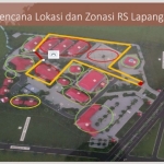 Rencana lokasi dan zonasi RS lapangan. (foto: ist)