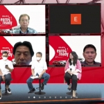 Suasana konferensi pers IAMI yang digelar secara virtual.