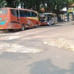 Kondisi Jalan di Terminal Bayuangga, Kota Probolinggo.