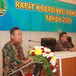 Sekretaris Daerah Kota Pasuruan Drs. H. Bahrul Ulum, M.M. saat membuka Rakor Bakohumas.