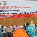 Donor darah yang berlangsung di Sidoarjo.