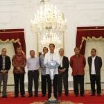 Suasana jumpa pers yang digelar oleh Presiden Joko Widodo terkait kisruh KPK-Polri di Istana Merdeka, Jakarta, 25 Januari 2015. TEMPO/Subekti