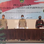 Pelatihan Tata Kelola Destinasi Pariwisata yang digelar Disparpora Kota Pasuruan bertempat di salah satu hotel, Senin (19/10).