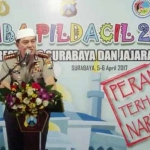 Kapolrestabes Kombes Pol M Iqbal saat sambutan.