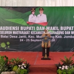 Bupati Jombang saat hadiri Bulaga di Mojoagung. (foto: AAN AMRULLOH/ BANGSAONLINE)