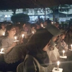 Suasana doa bersama. foto: ANATASIA/ BANGSAONLINE