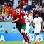 Ronaldo sukses mengeksekusi penalti ke gawang Ghana pada laga yang berkesudahan 3-2 untuk Portugal.