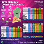 Peta sebaran Covid-19 di Kota Batu.