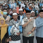 Menhaj Gus Irfan ketika menghadiri evaluasi layanan embarkasi dan debarkasi Ujung Pandang, serta Pembinaan ASN Kementerian Haji dan Umrah di Makassar, Sulawesi Selatan. Foto: MCH 2026
