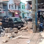 Salah satu pembangunan drainase di Kota Probolinggo.