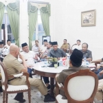 Anggota Komisi V DPR RI, Syafiuddin, saat kunker ke Pj Bupati Bangkalan, Arief Moelia Edie.