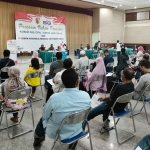 Vaksinasi dilaksanakan di Gedung Graha Sandiya, Komplek Perumahan Dinas Semen Indonesia.