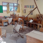 Salah satu SD di Desa Kluwut, Kecamatan Wonorejo, yang rusak.