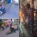 Tangkapan layar rekaman CCTV pelaku pencurian saat melakukan aksinya dan penangkapan kedua pelaku oleh Anggota Polsek Jambangan.