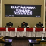 DPRD Kota Batu menggelar rapat paripurna usulan calon Pj Wali Kota Batu di Ruang Rapat Paripurna DPRD setempat, Kamis (17/11/2022).