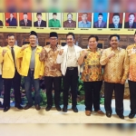 Peserta penjaringan bacabup dan bacawabup Golkar usai mengikuti pemaparan visi dan misi di Trawas, Mojokerto, beberapa waktu lalu. foto: SYUHUD/ BANGSAONLINE