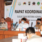 Pemerintah Kota (Pemkot) Pasuruan bersama Badan Pertanahan Nasional (BPN) Kota Pasuruan menggelar Rapat Koordinasi (Rakor) Gugus Tugas Reformasi Agraria (GTRA) Kota Pasuruan di Pendopo Surga-Surgi Kota Pasuruan, Selasa (8/6/2021).