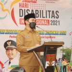 Wawali Pasuruan Adi Wibowo saat Peringatan Hari Disabilitas Internasional dan Hari Kesetiakawanan 2021.