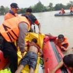 Korban saat pertama kali ditemukan oleh tim SAR Gabungan.