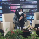 Bupati Mojokerto, Ikfina Fahmawati, ketika berbicara soal RKPD 2023.