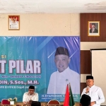 Anggota Komisi V DPR RI, Syafiuddin, saat sosialisasi 4 pilar kebangsaan kepada masyarakat, khususnya para orang tua, di Kecamatan Tanah Merah, Bangkalan.