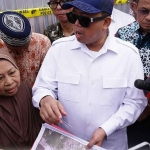 Menteri ATR/BPN di lokasi penggusuran klaster, Kabupaten Bekasi, Jawa Barat.