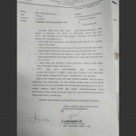 Surat penjelasan yang dikeluarkan oleh DLH untuk DPU Bina Marga Pasuruan. Surat tersebut berisi penjelasan rekom jumlah pohon yang ditebang.