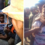 Pelaku pencuri motor di Pasar Kecik yang berhasil diamankan warga.