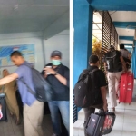 Petugas melakukan penggeledahan di setiap ruangan kantor BPKAD Malang.