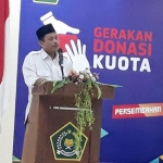 Plt. Kepala Kantor Wilayah Kementerian Agama (Kakanwil Kemenag) Provinsi Jawa Timur, Amin Mahfud saat memberikan sambutan.