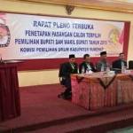 Suasana penetapan pemenang pilkada Sumenep, Rabu (27/1).