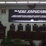 Suasana rapat paripurna yang digelar DPRD Kota Malang.