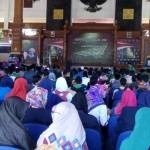 KHIDMAT: Suasana pembukaan acara inti Konfercab GP Ansor Tuban ke XVIII di Pendopo Krido Manunggal, Tuban?. foto: suwandi/ BANGSAONLINE