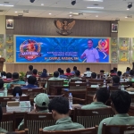 Ketua KONI saat memberikan sambutan. Foto: Andi Sirajudin/BANGSAONLINE