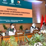 Forkopimda Jawa Timur saat menggelar Rakor Penanganan Covid-19.