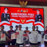 Konferensi pers TPPO di Mapolres Mojokerto Kota.
