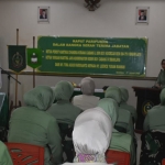 Suasana ketika serah terima jabatan Persit Kartika Chandra Kirana (KCK) Cabang L Dim 0831/Surabaya Timur Koorcab Rem 084/Bj PD IV/Brawijaya.