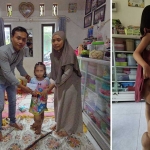 Utusan dari Yayasan BIP saat memberikan bantuan kepada Anindita Syafia Azzahra.